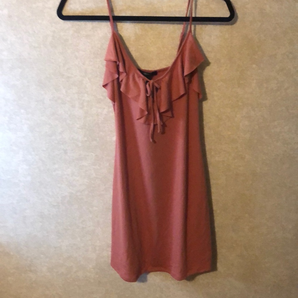 Short salmon dress